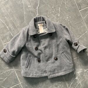 Classic Gray Kids Peacoat